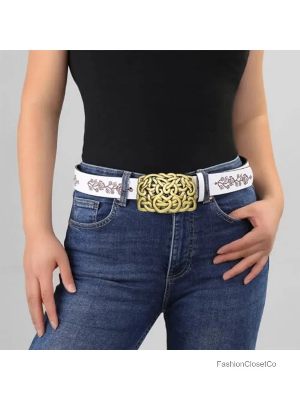 Western Knot Belt Buckle Zinc Alloy Women Men Cowgirl